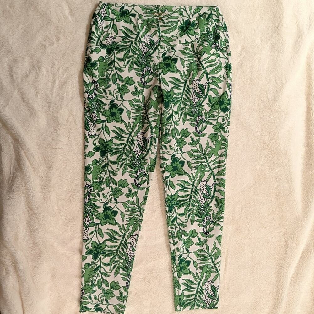 Luxletic Lilly Pulitzer | Fiddle Leaf Green Lil Escape Plan Corso Golf Pants | 8 - Picture 3 of 12